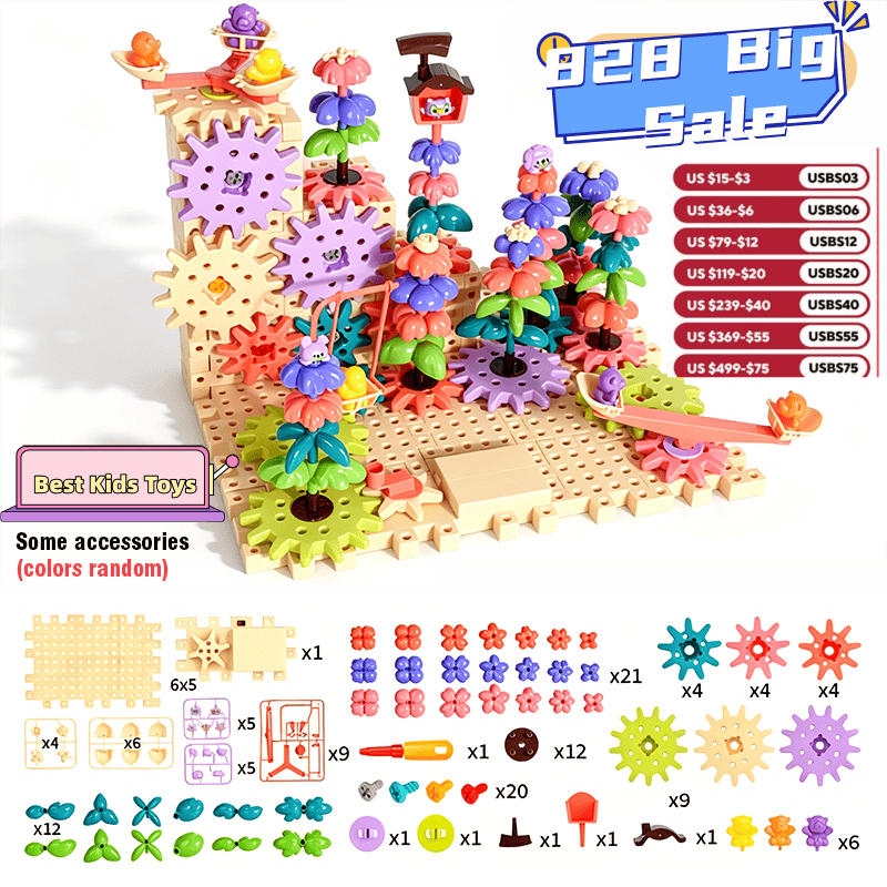 Kids Nature Education - Blocos de Montar Elétricos Rotativos DIY: