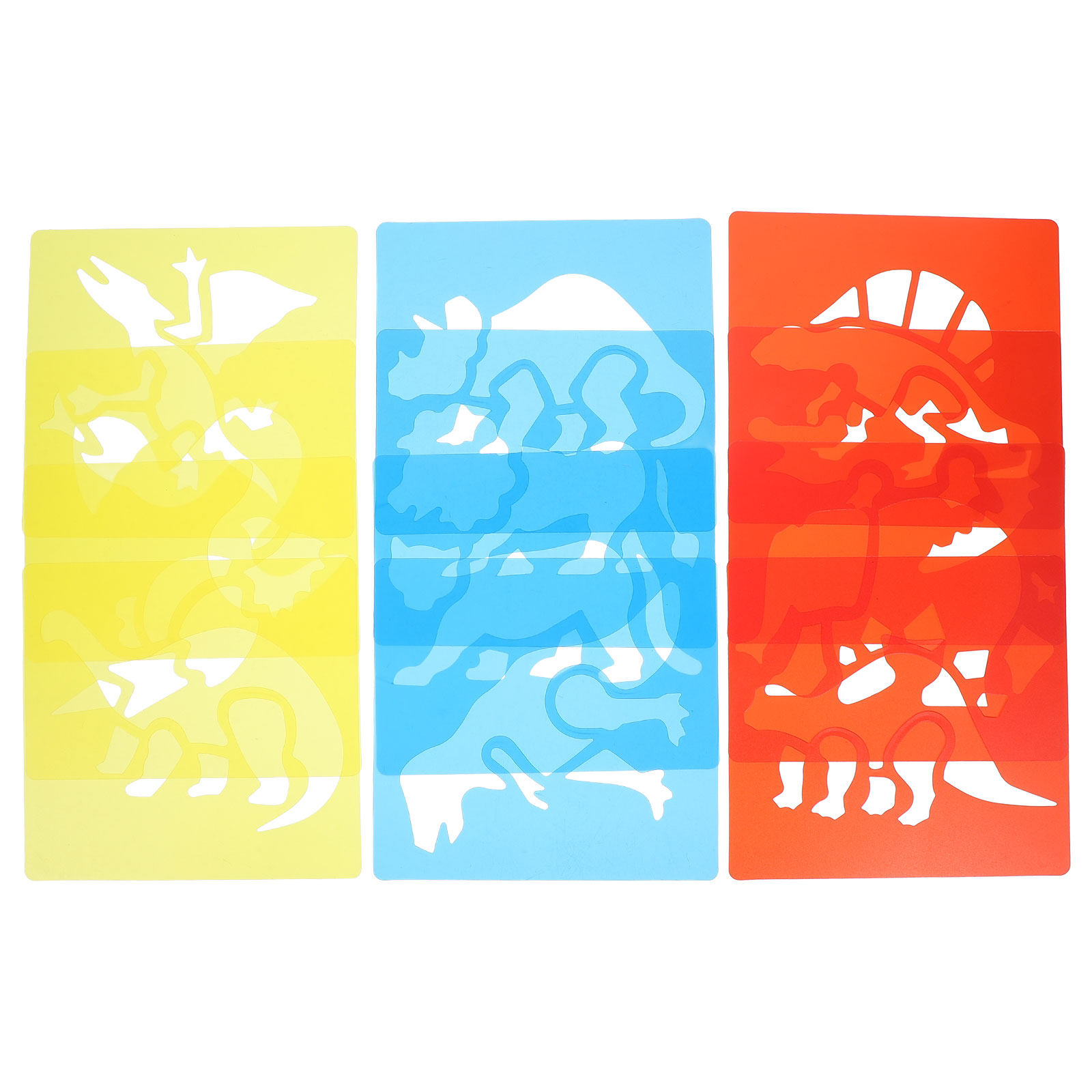 Kids Education Template - Conjunto de 12 Estênceis Plásticos para
