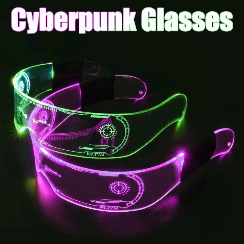 Óculos LED Elétricos Cyberpunk - English Kids Education avaliação e preço