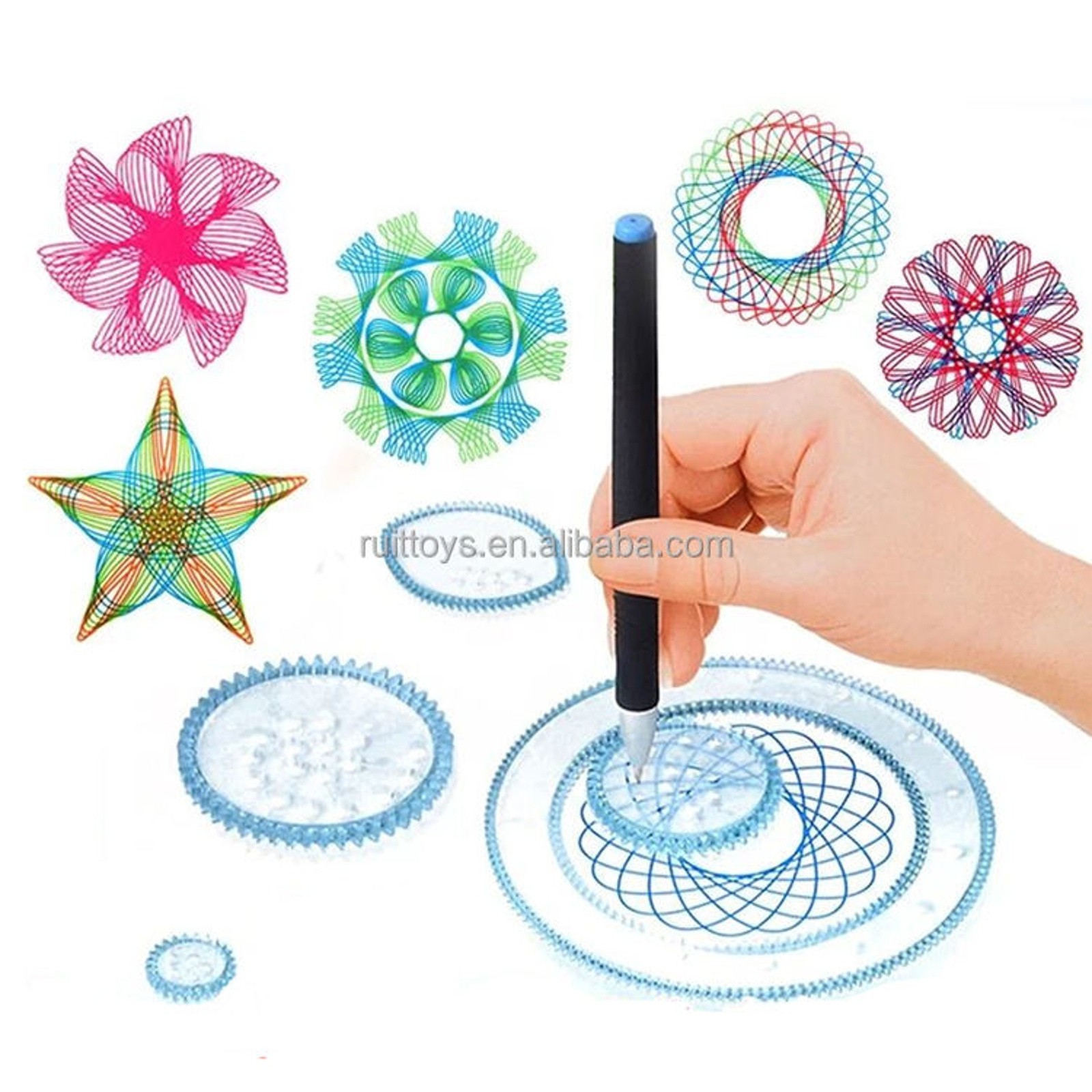 Geometria spirograph desenho e - Kids Education Template avaliação e preço