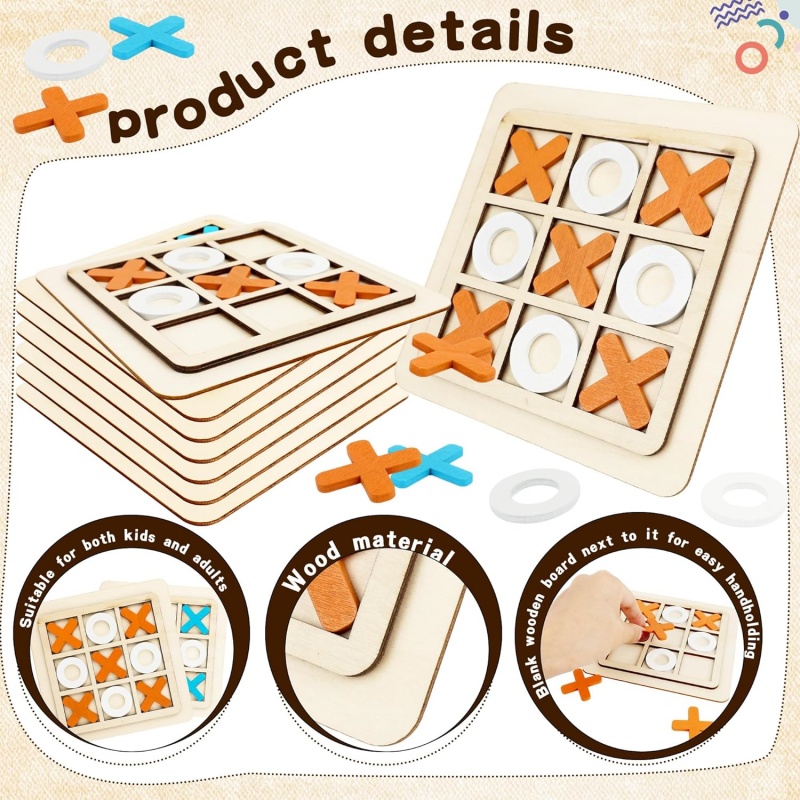 Jogos de madeira tic tac toe,  - Kids Education Template avaliação e preço