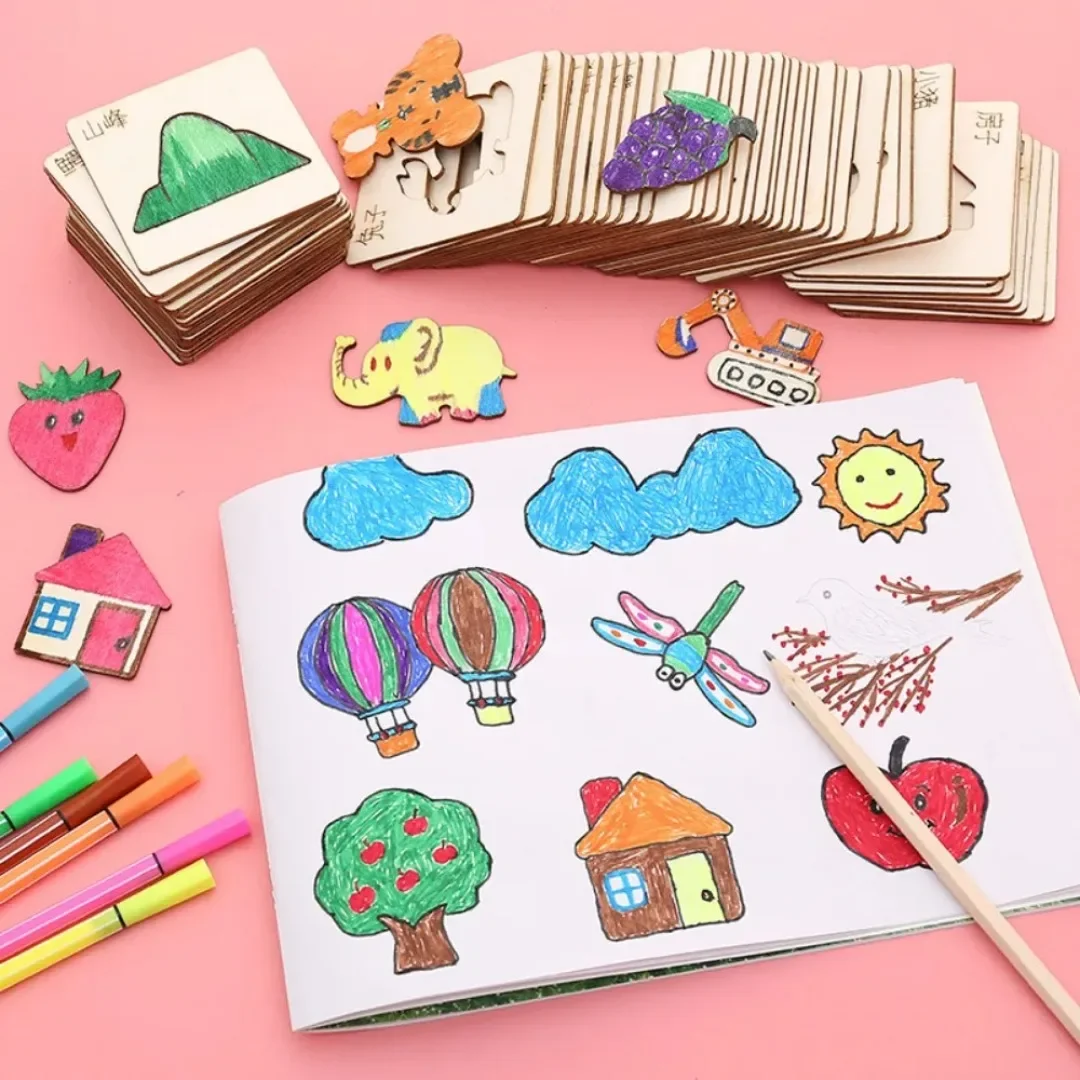 20 peças estênceis de desenho  - Kids Education Template avaliação e preço