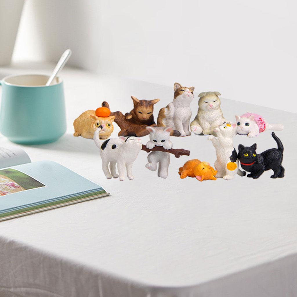 10 PCS Figuras de Gato em PVC  - Kids Education Learn Tv avaliação e preço