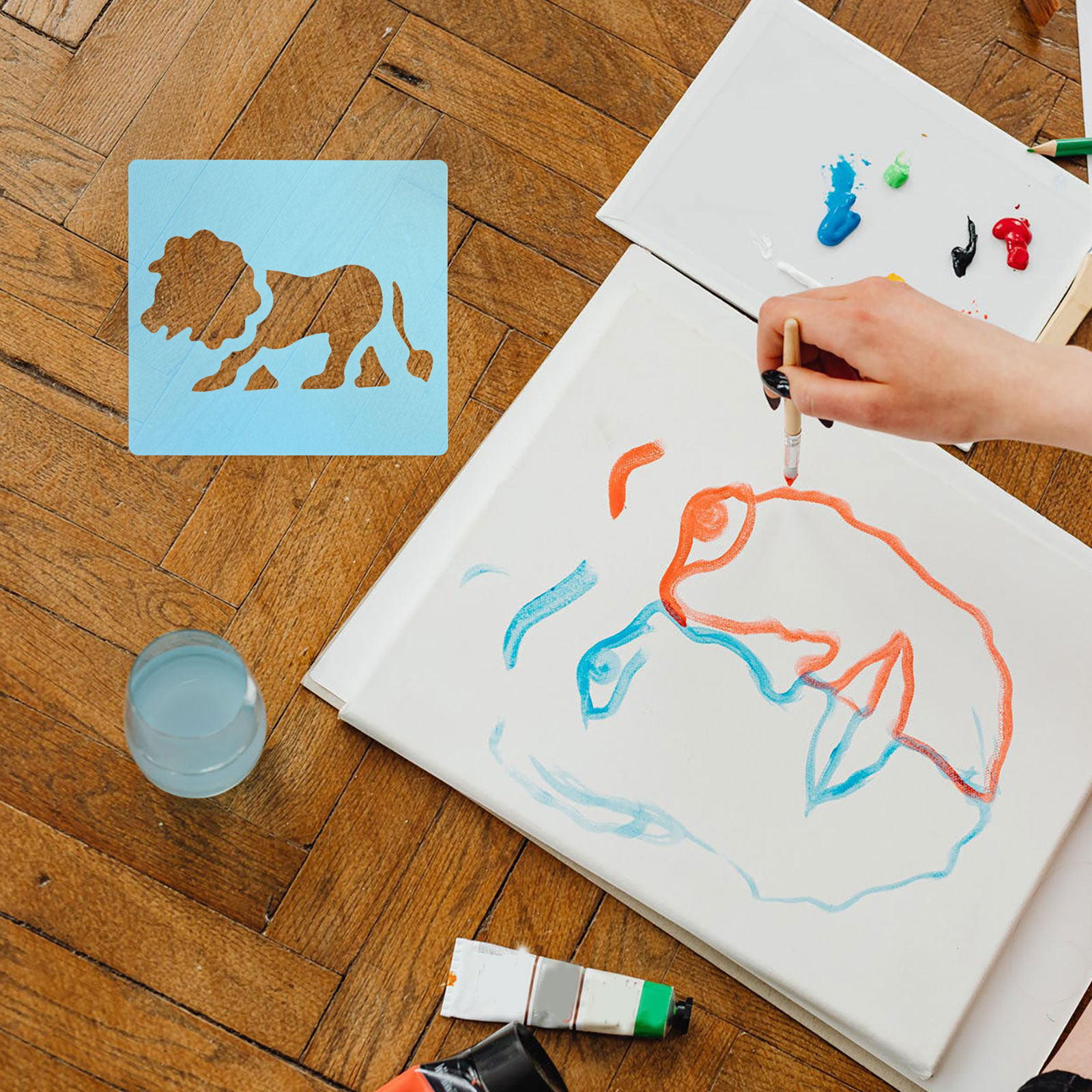 Conjunto de 12 Estênceis Plást - Kids Education Template avaliação e preço