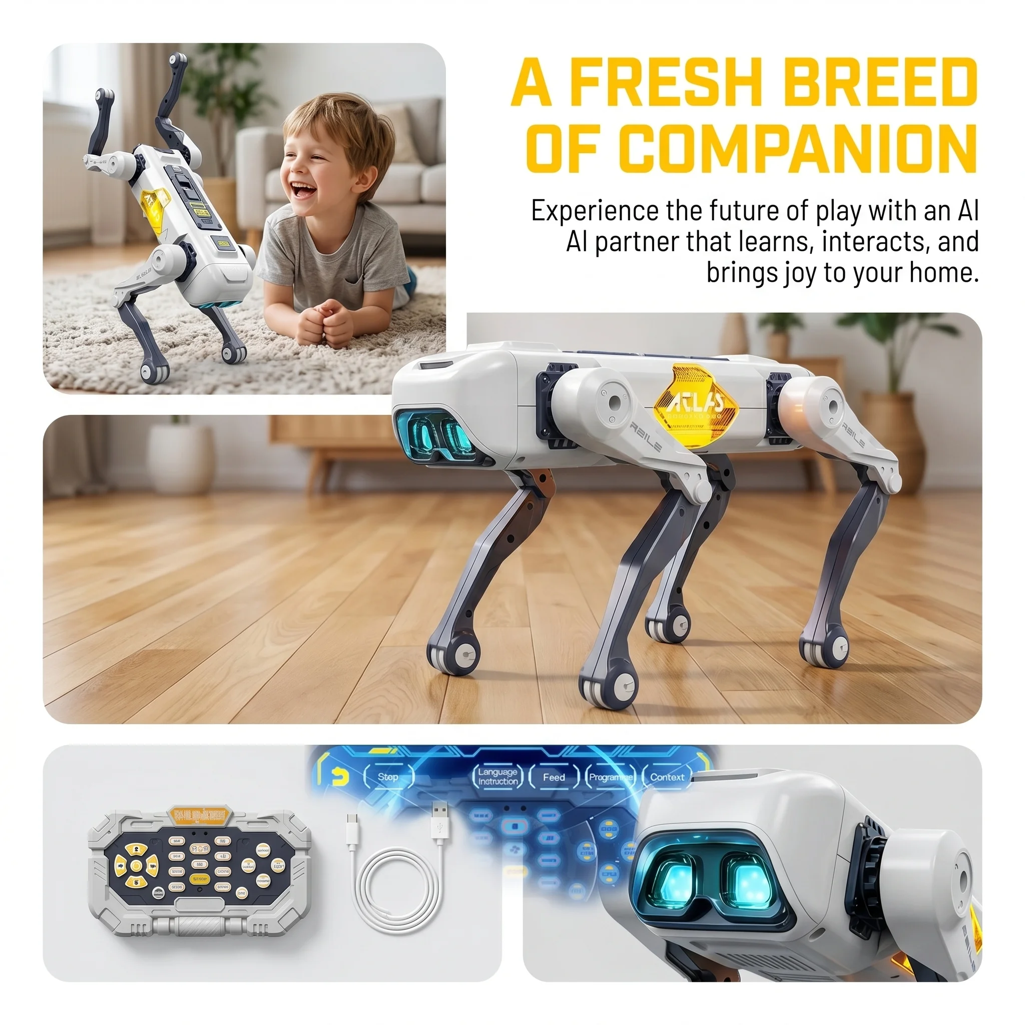 Cão Robô Inteligente com IA, C - Kids Education Product avaliação e preço