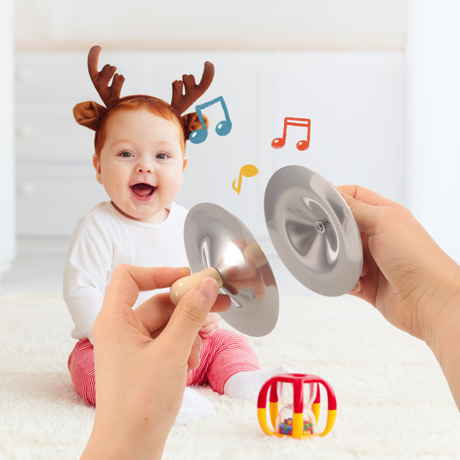 2 Peças de Címbalos de Dedo Pe - Kids Education Music avaliação e preço